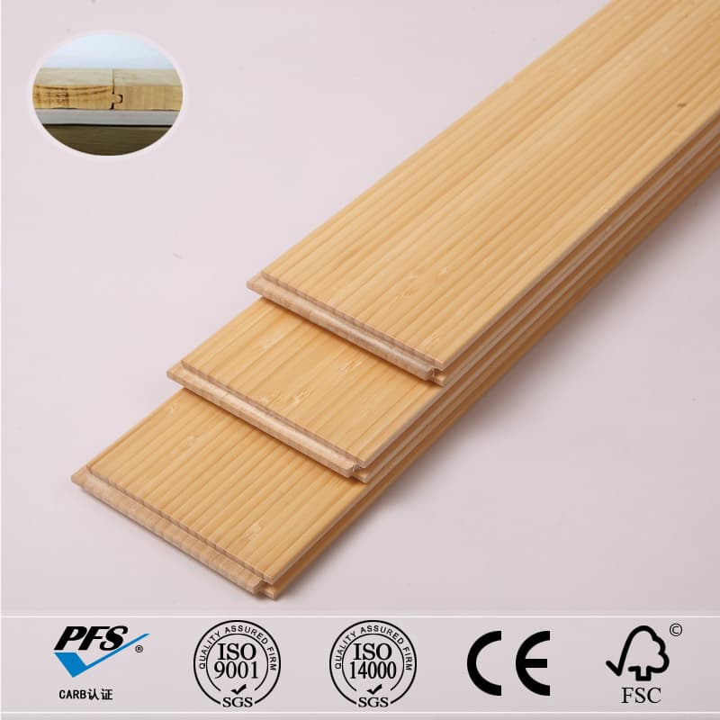 click system natural colour solid bamboo flooring